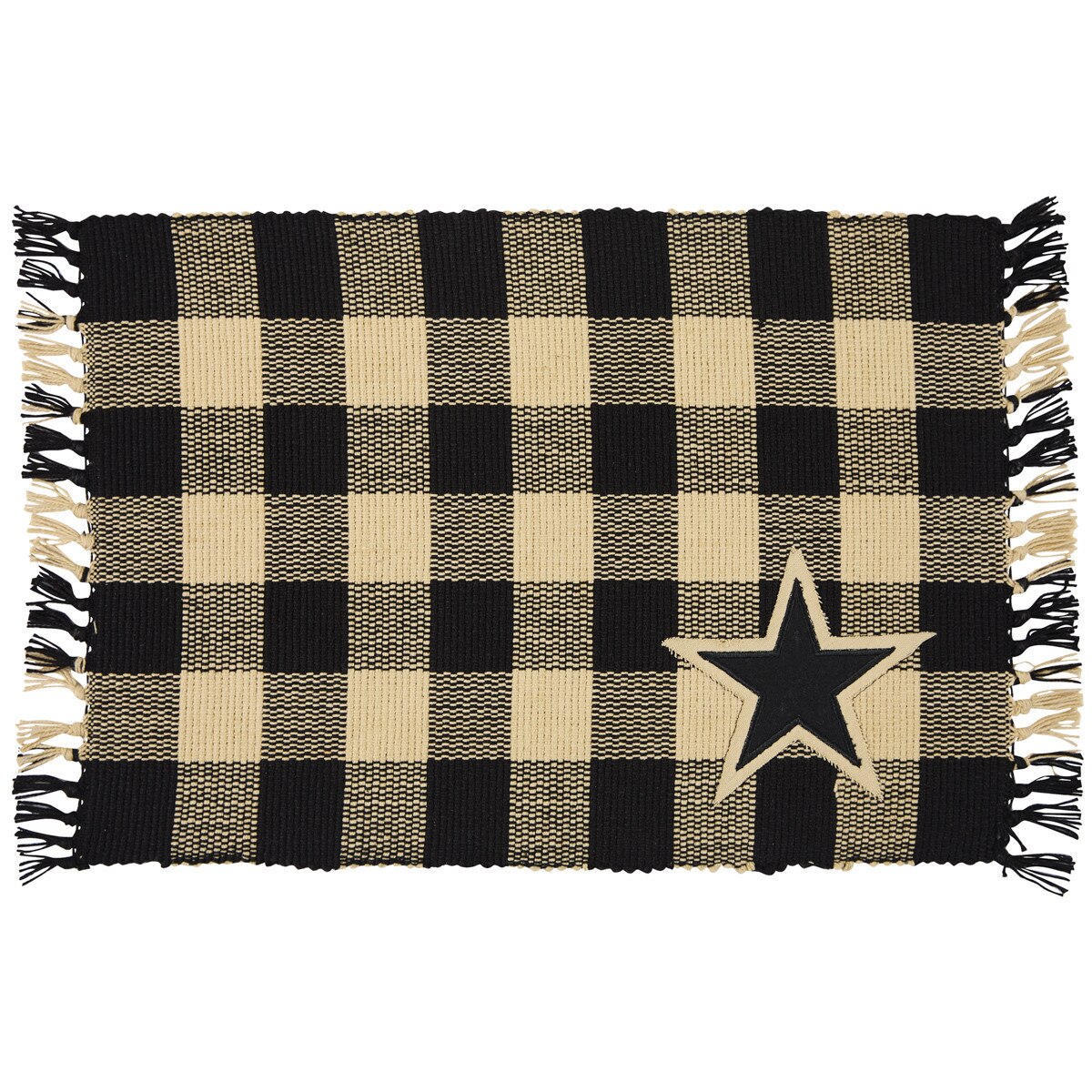 Wicklow Star Yarn Placemat - Black