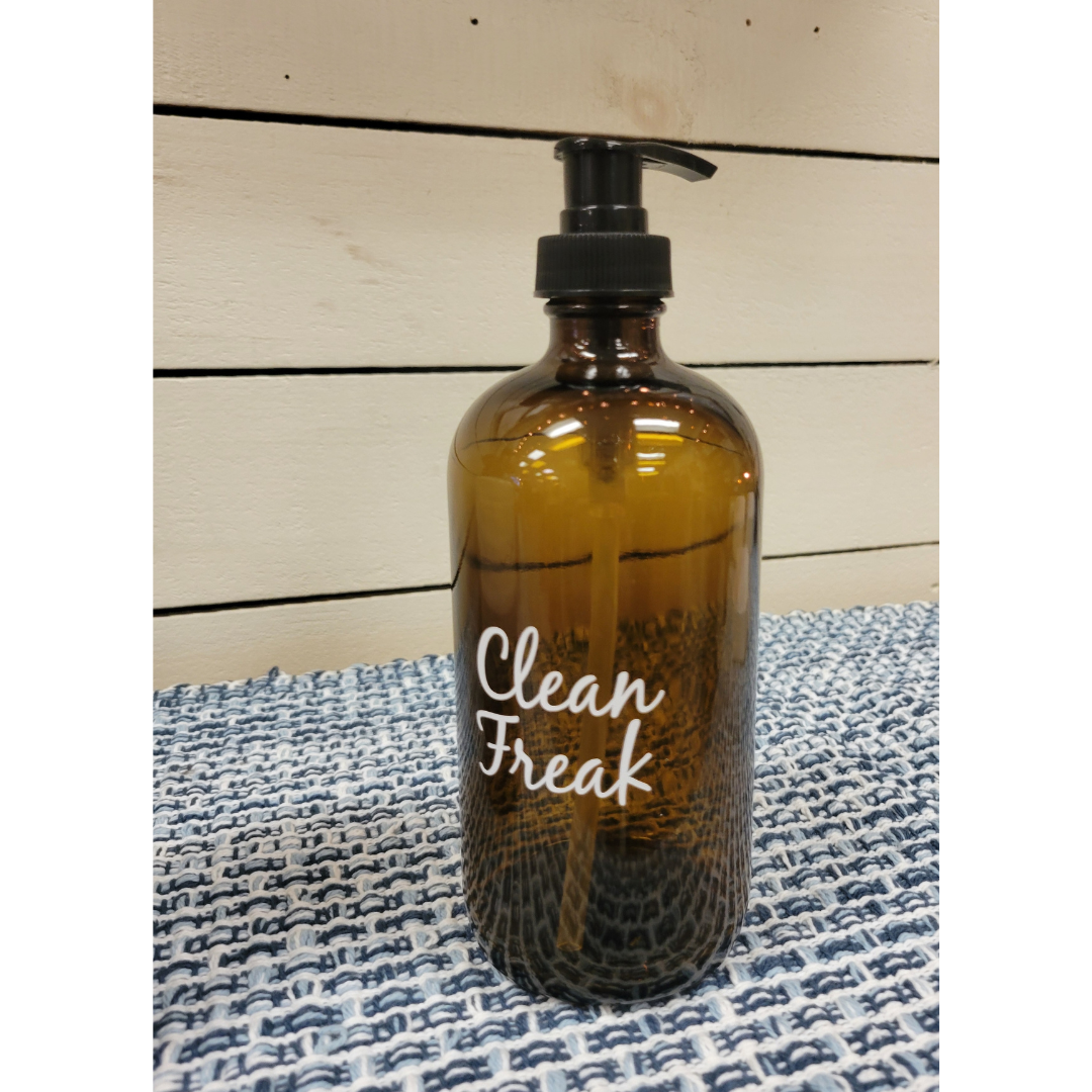 16 oz Glass Soap Bottle with Pump