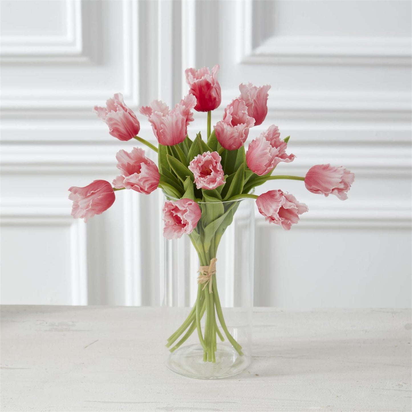 13 Inch Rose Real Touch Parrot Tulip, Single Stem