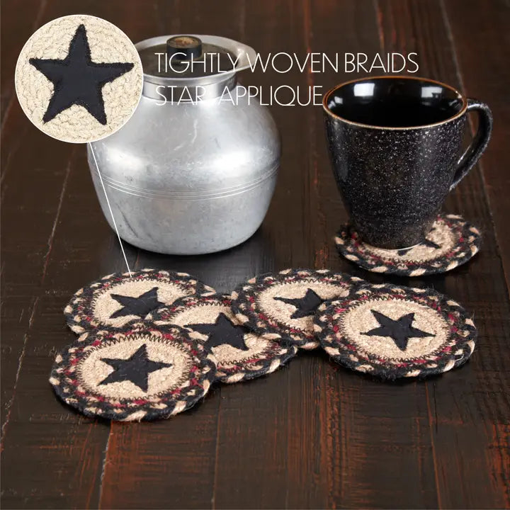 Colonial Star Jute Coaster