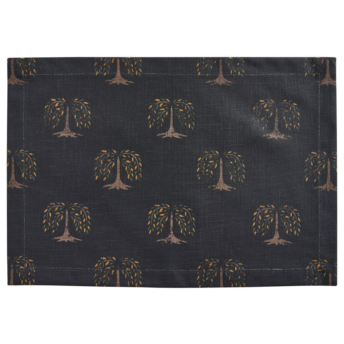Willow Trees Print Cotton Hemmed Placemat