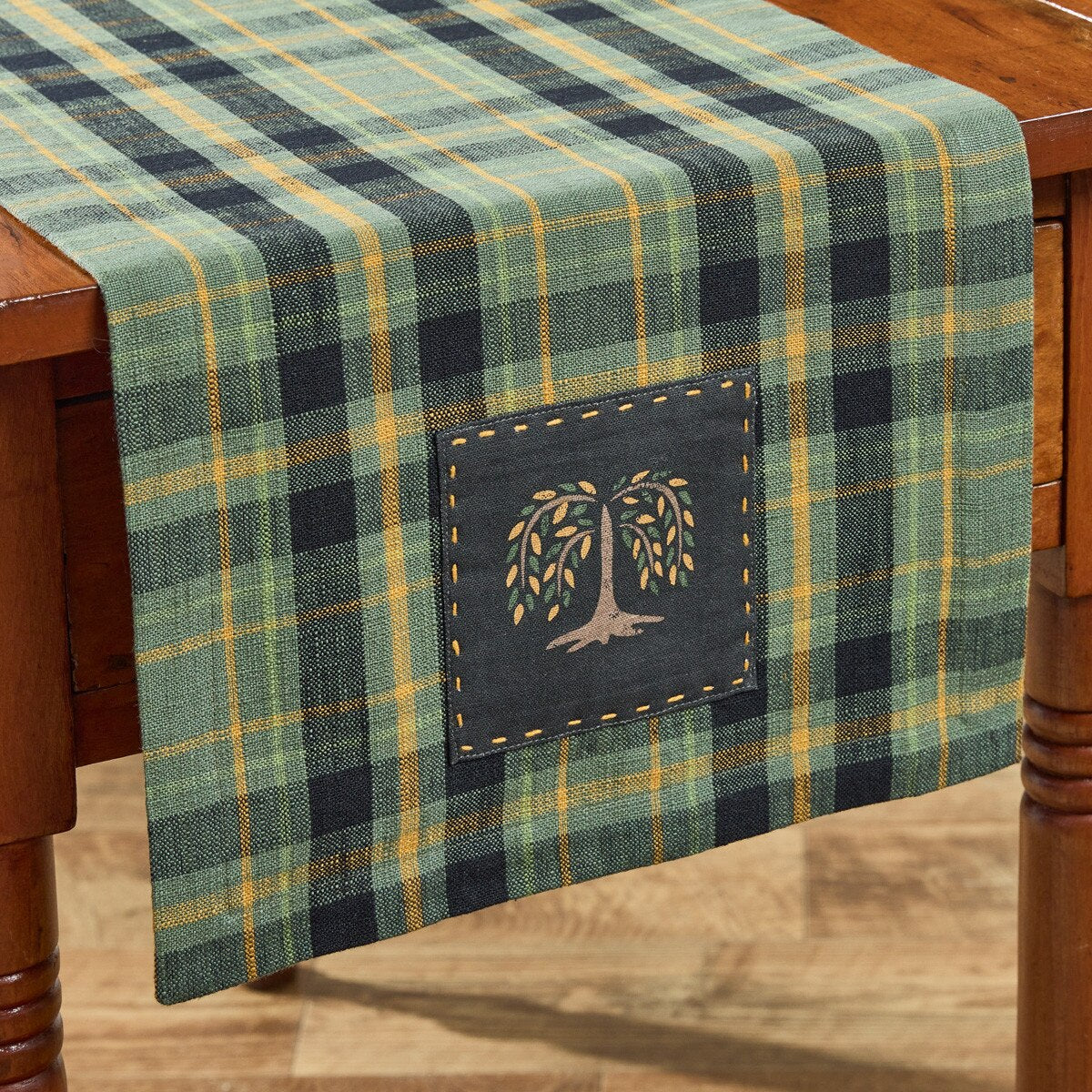 Willow Lane Plaid Table Runner 54"L
