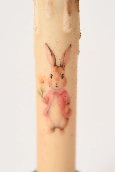 Flopsy with Yellow Flower Led Timer Taper Candle
