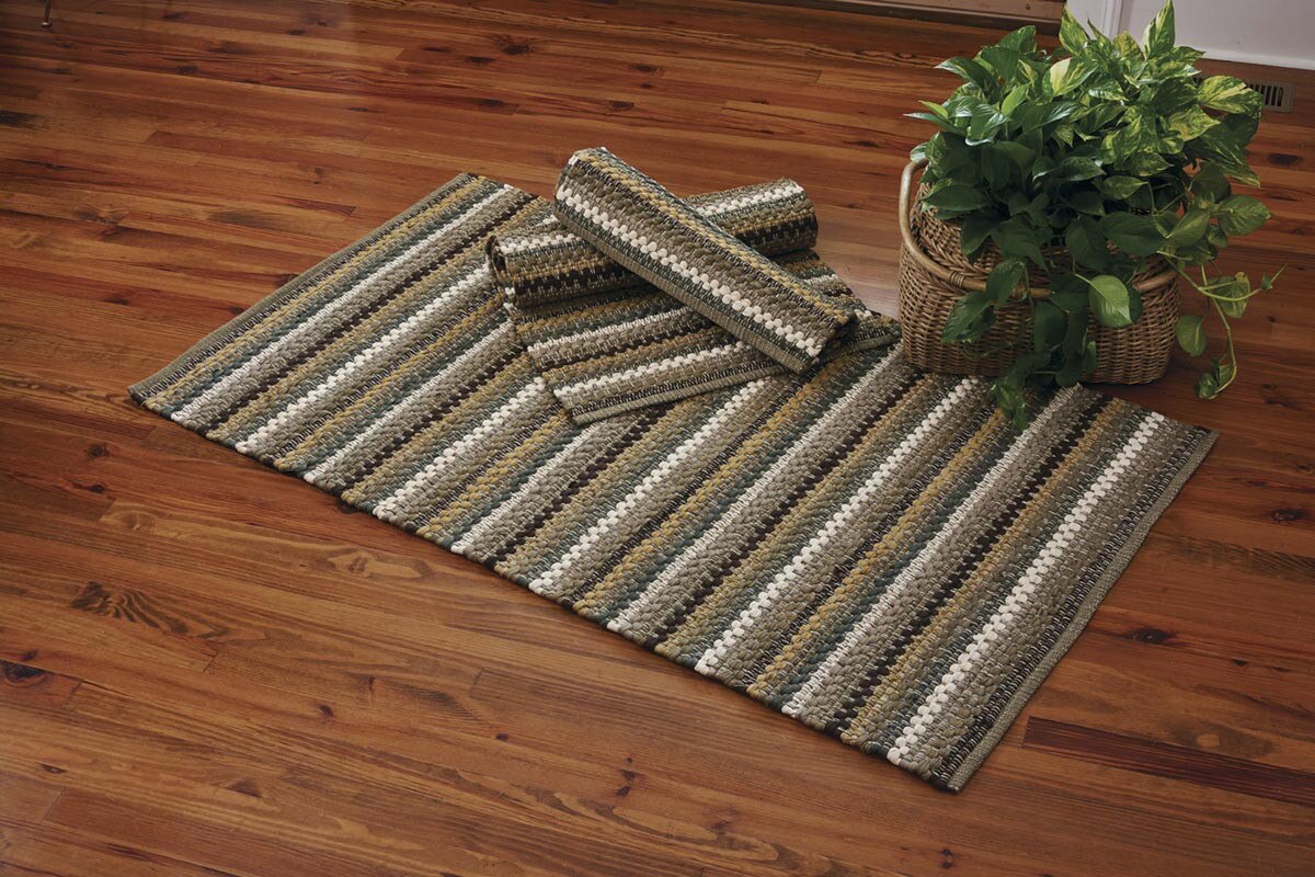 Mineral Stripe Rag Rug: 24 inch x 38 inch