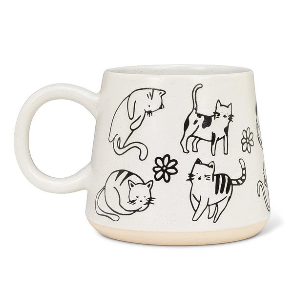 Oversized Mug with Cats-4"H