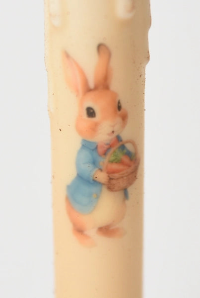 Easter Bunny with Basket of Carrots Led Timer Taper Candle