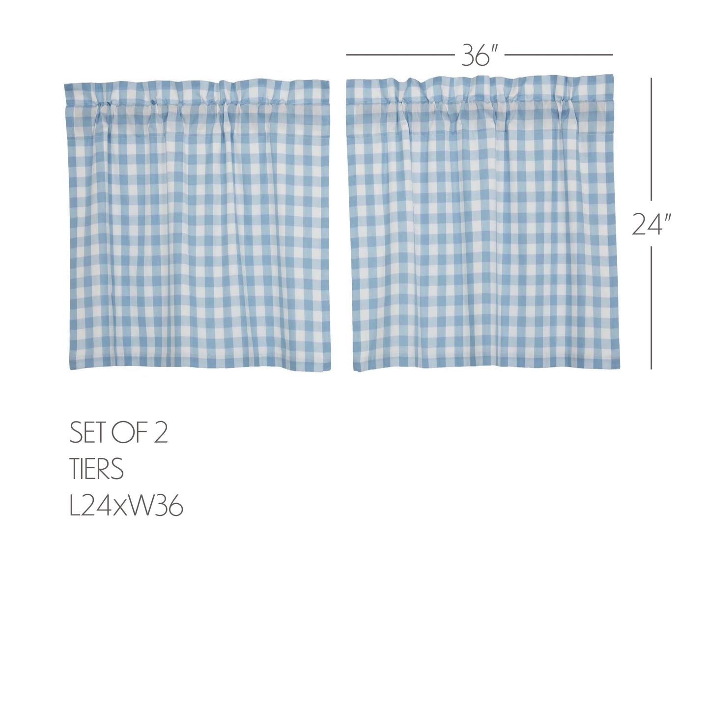 Annie Buffalo Blue Check 24" Tiers