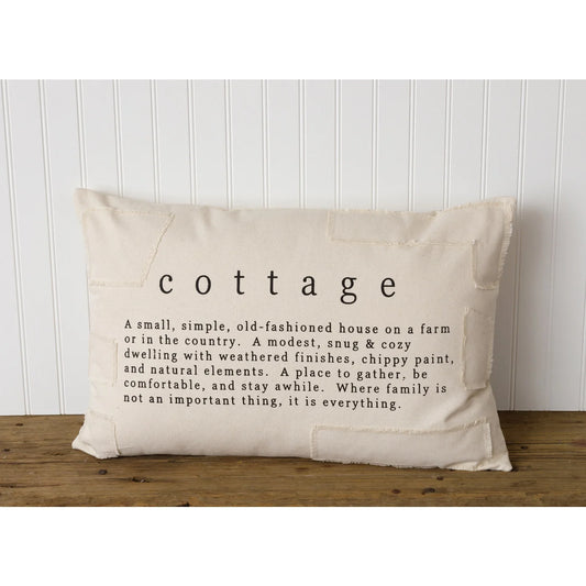 Cottage Primitive Printed Pillow