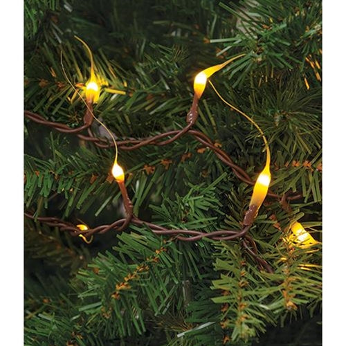 Warm Silicone Teeny Lights, Brown Cord, 35ct