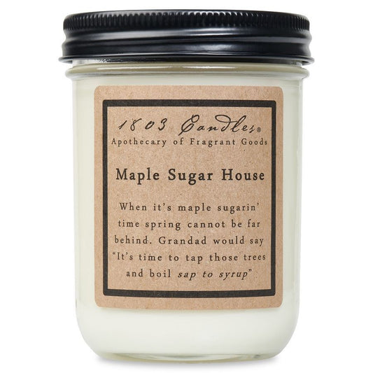 1803 Candles, Maple Sugar House Soy Jar Candle