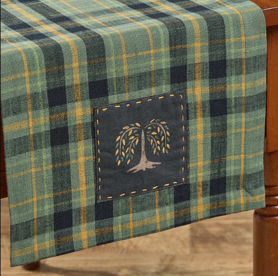 Willow Lane Plaid Table Runner 36"L