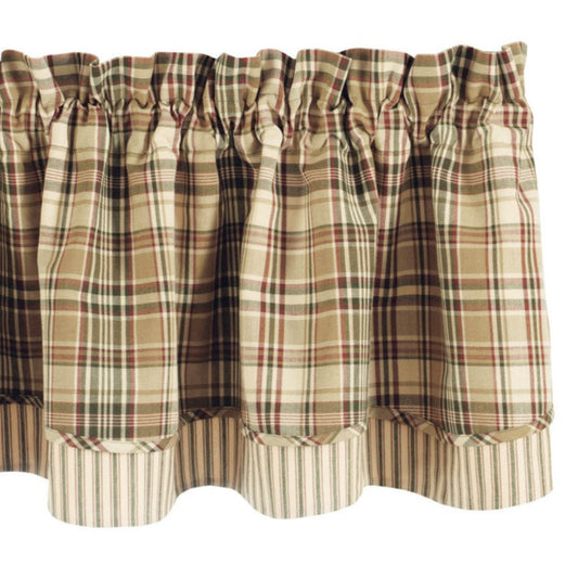 Thyme Lined Layered Valance
