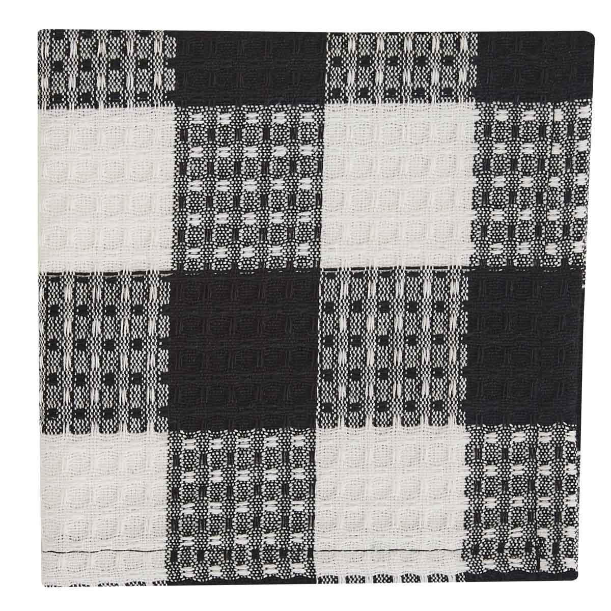 Wicklow Black Cream Check Dishcloth