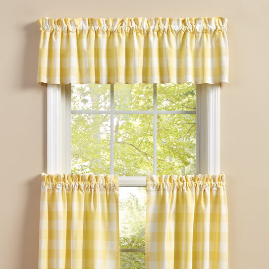 Wicklow Yellow Check Valance