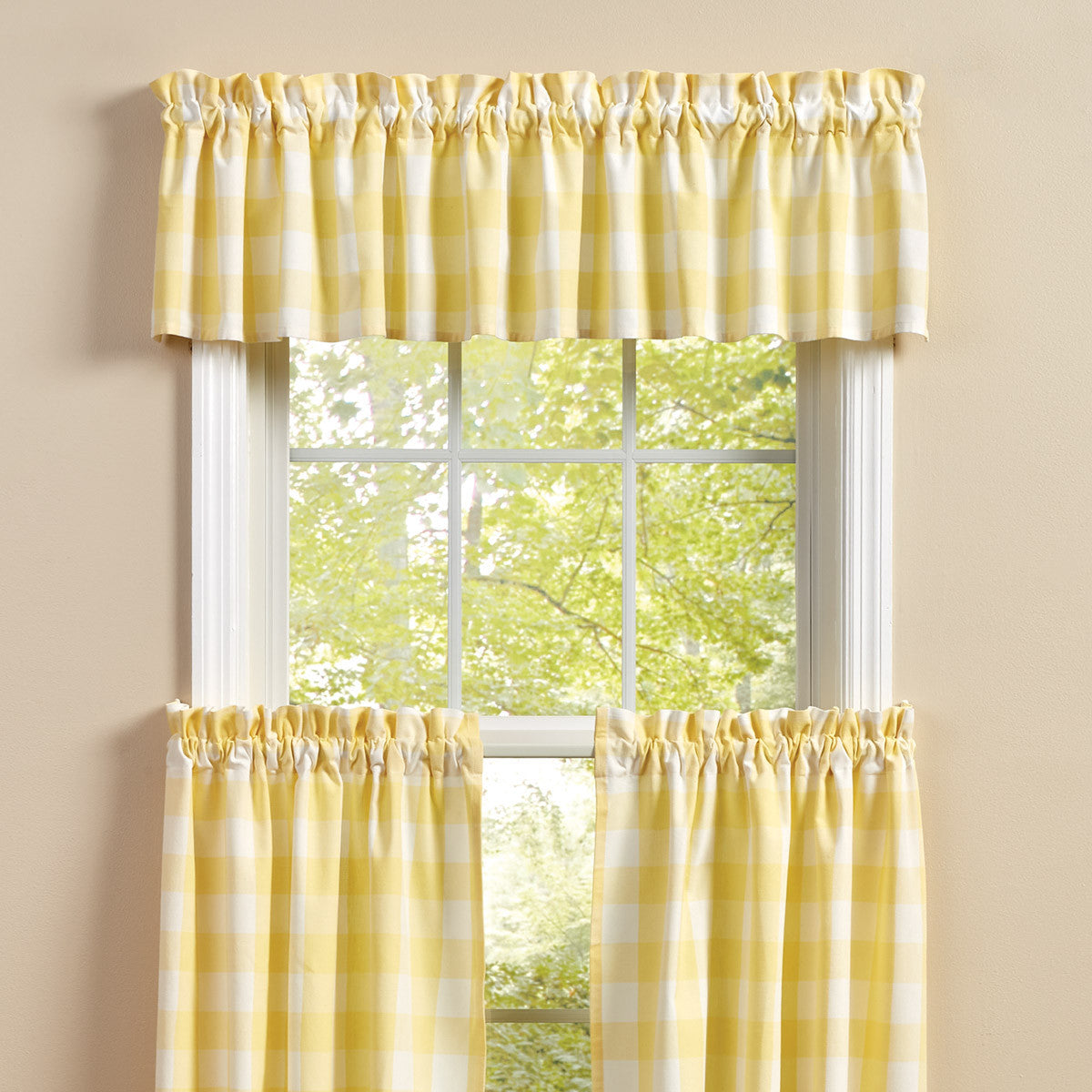 Wicklow Yellow Check Valance