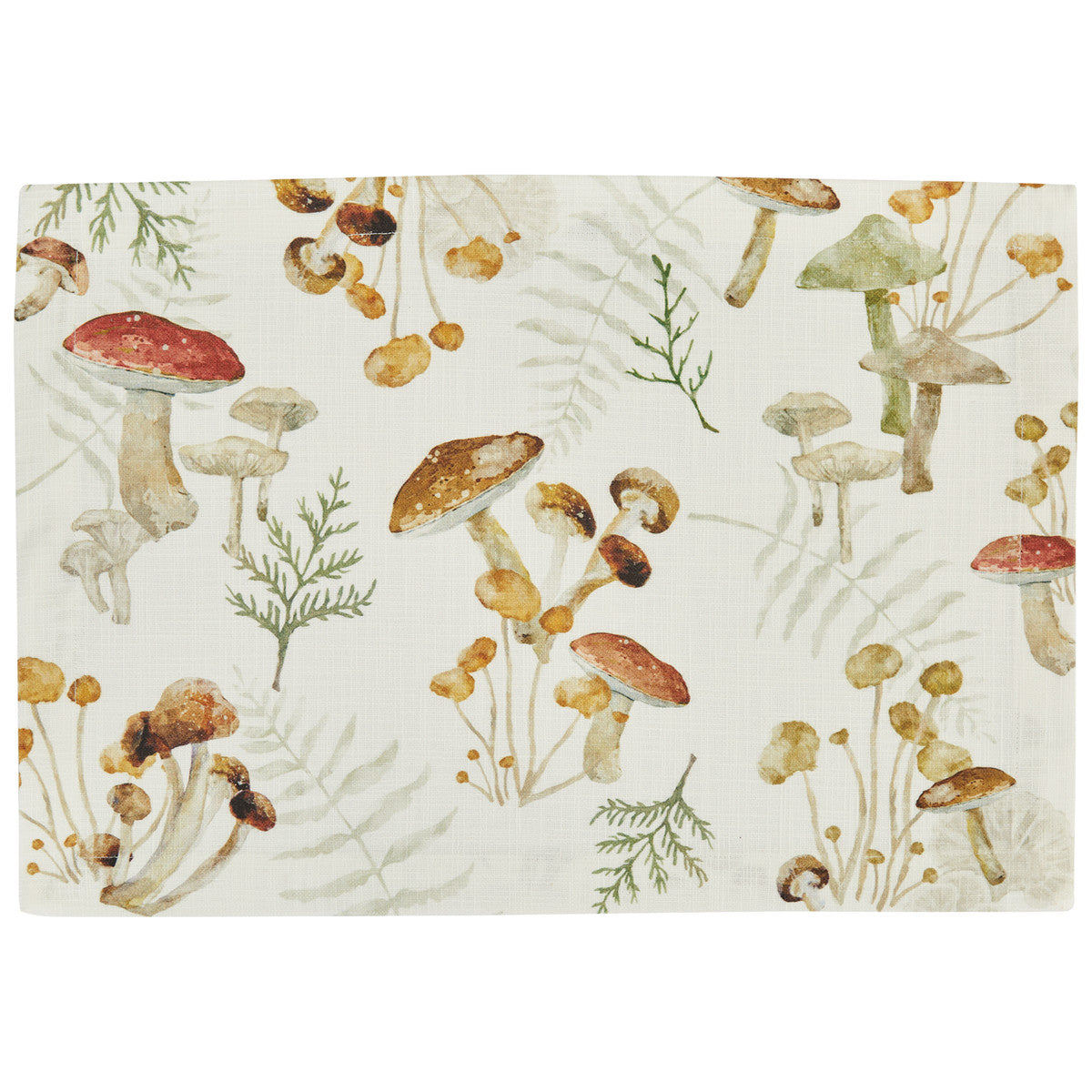 Wild Mushrooms Cotton Hemmed Placemat