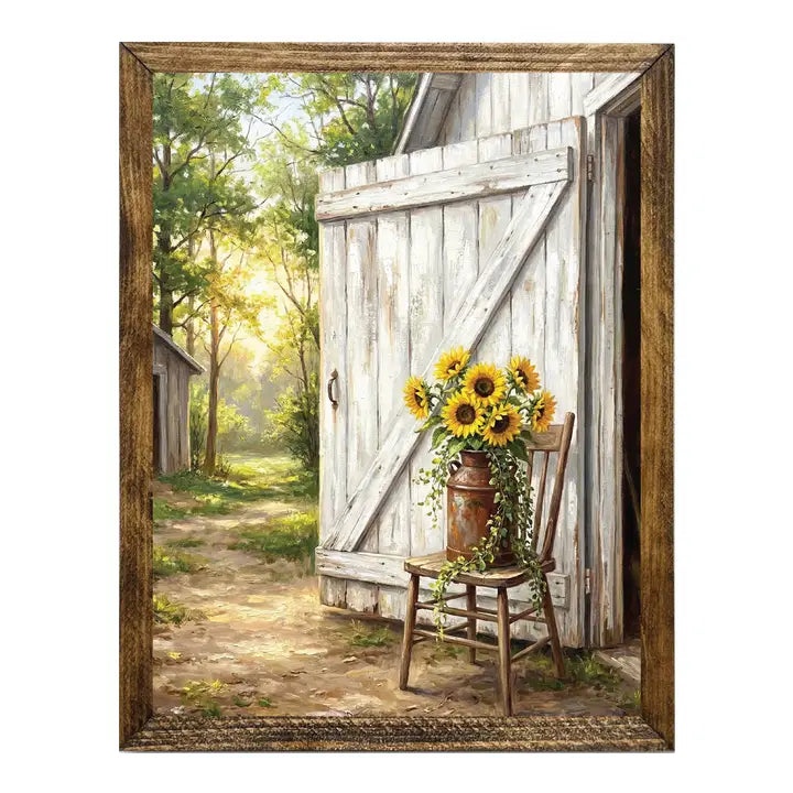 Sunflowers On A Sunny Spring Day