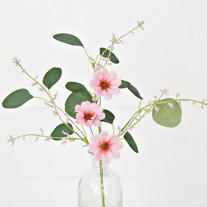 12in Spring Blossoms Pick - Pink