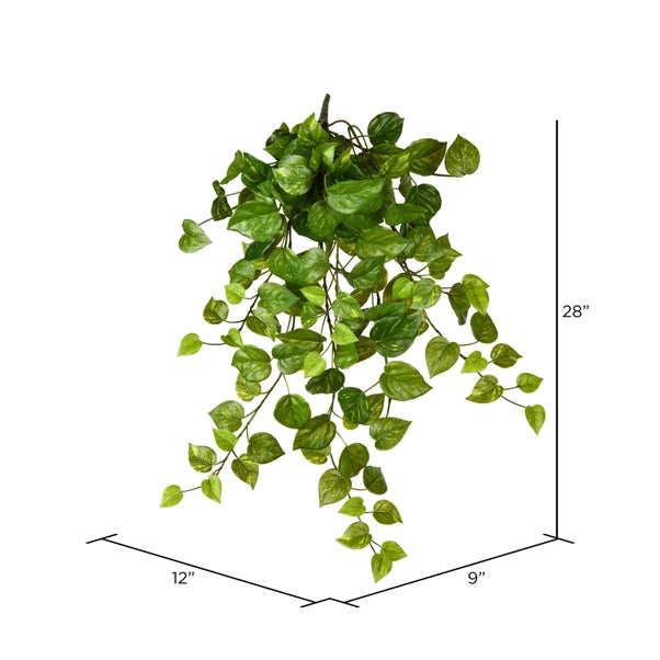 28" Artificial Pothos Hanging Bush