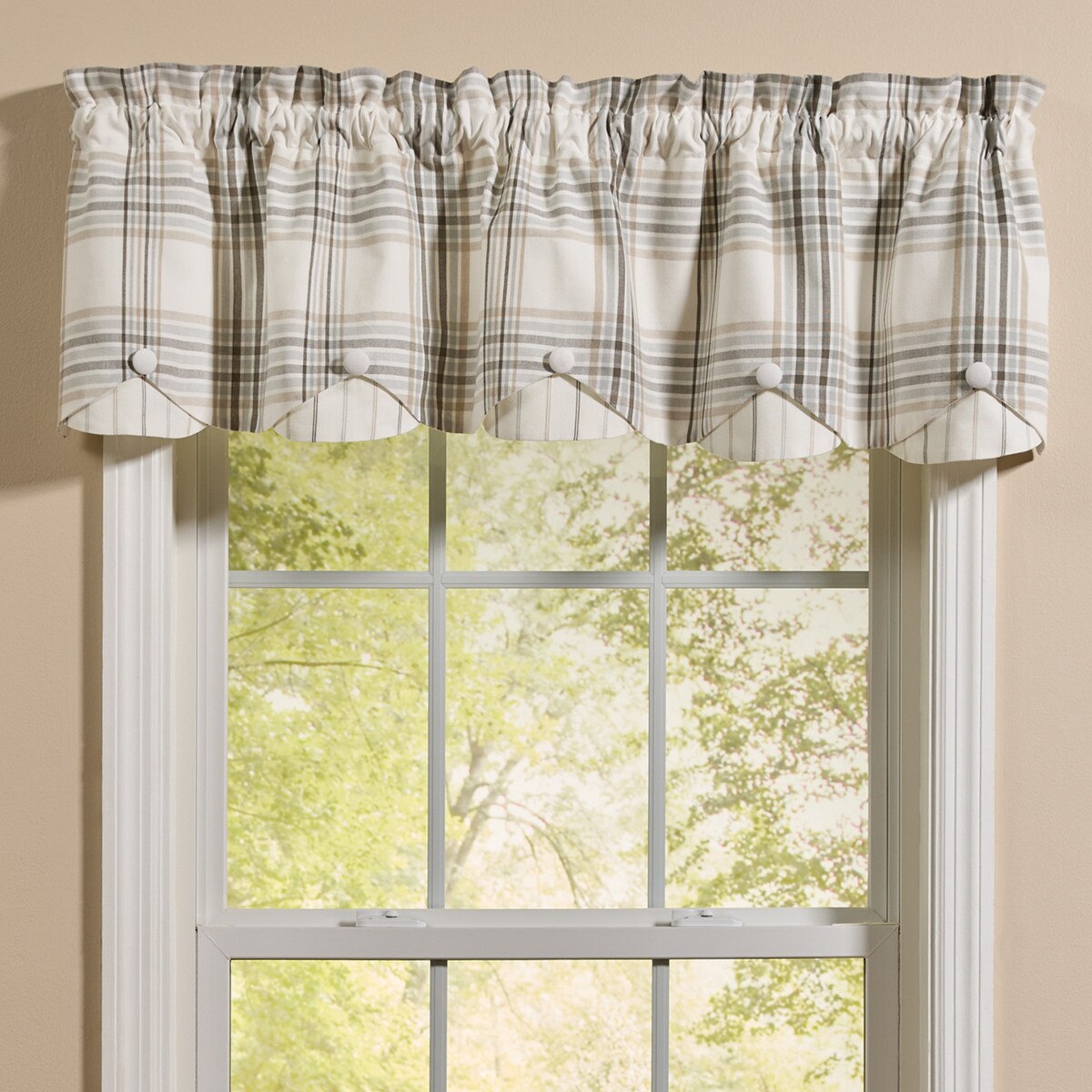 Countryside Lined Scallop Valance 58 inches