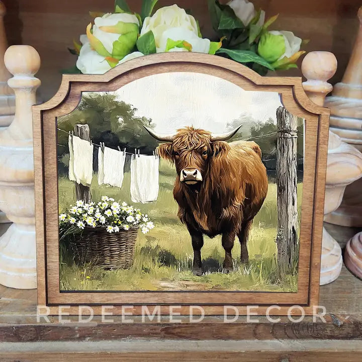 Provincial Highland Laundry Framed Art