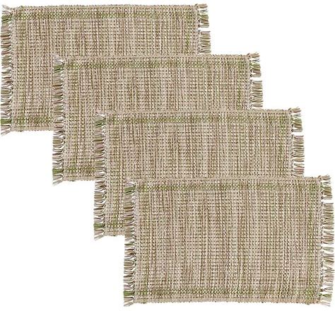 Basketweave Placemat with Fringe: Elderberry