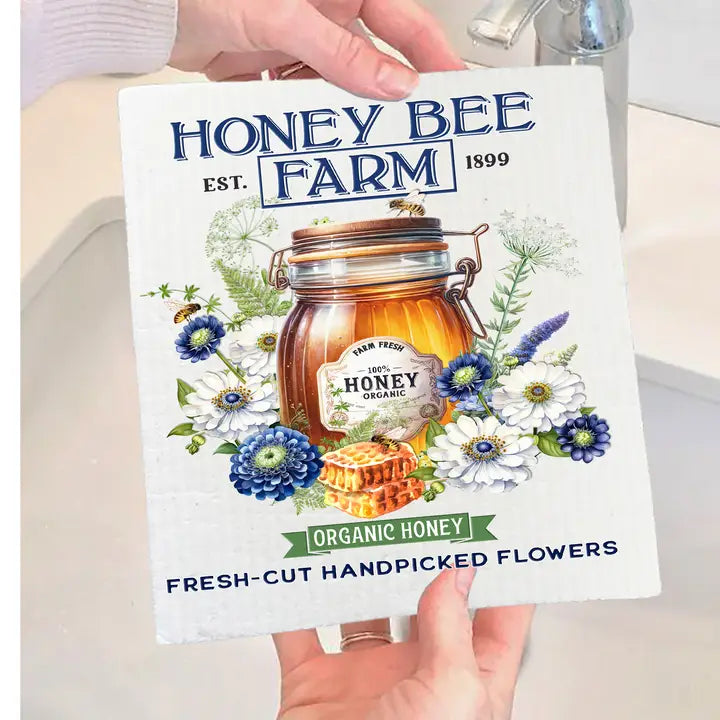 Swedish Dish Cloth: Modern Farmhouse Honey Bee Farm