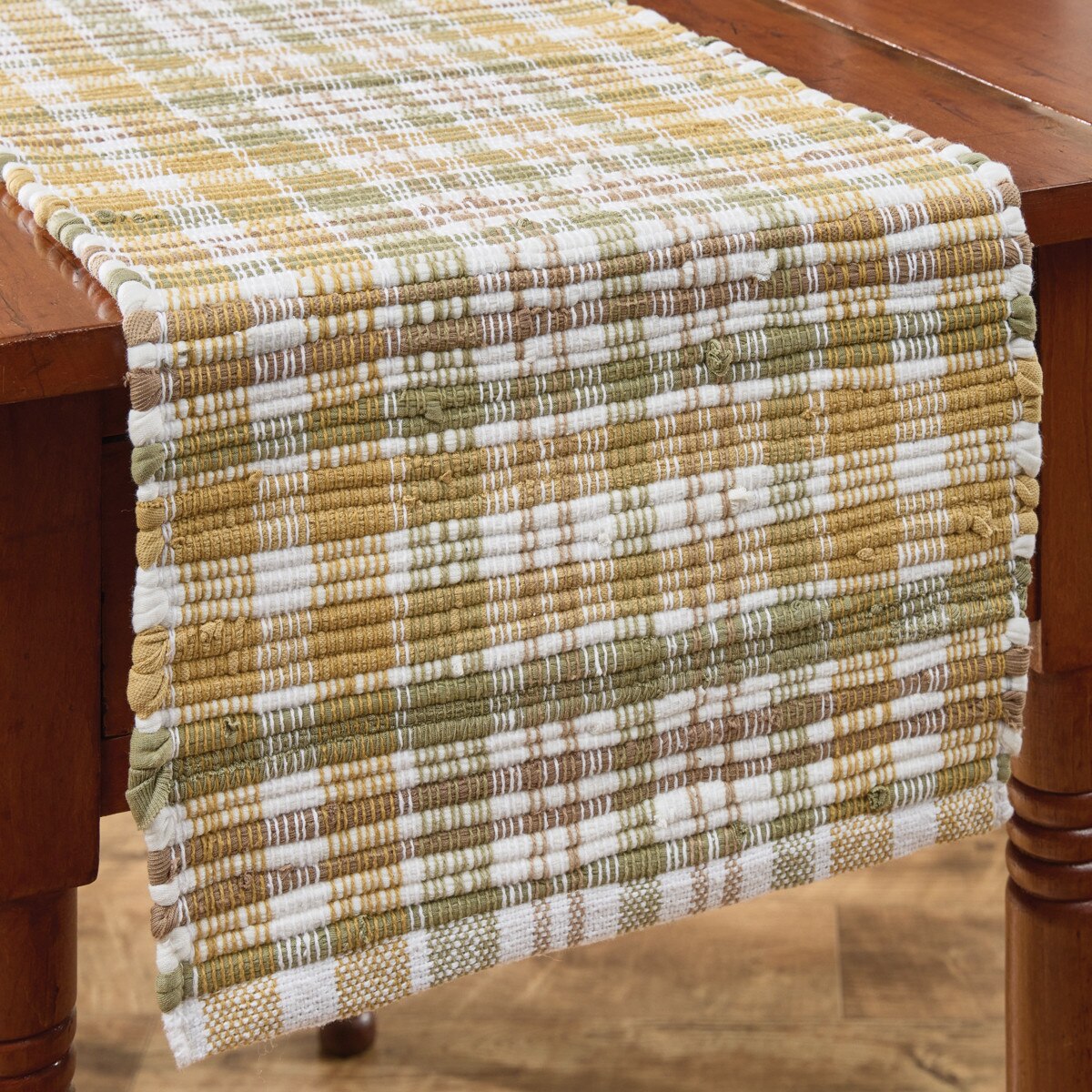 Farmstead Plaid Chindi Table Runner 13 inch x 54 inch