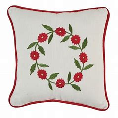 Greenhow Tartan Embroidered Wreath 10" Pillow