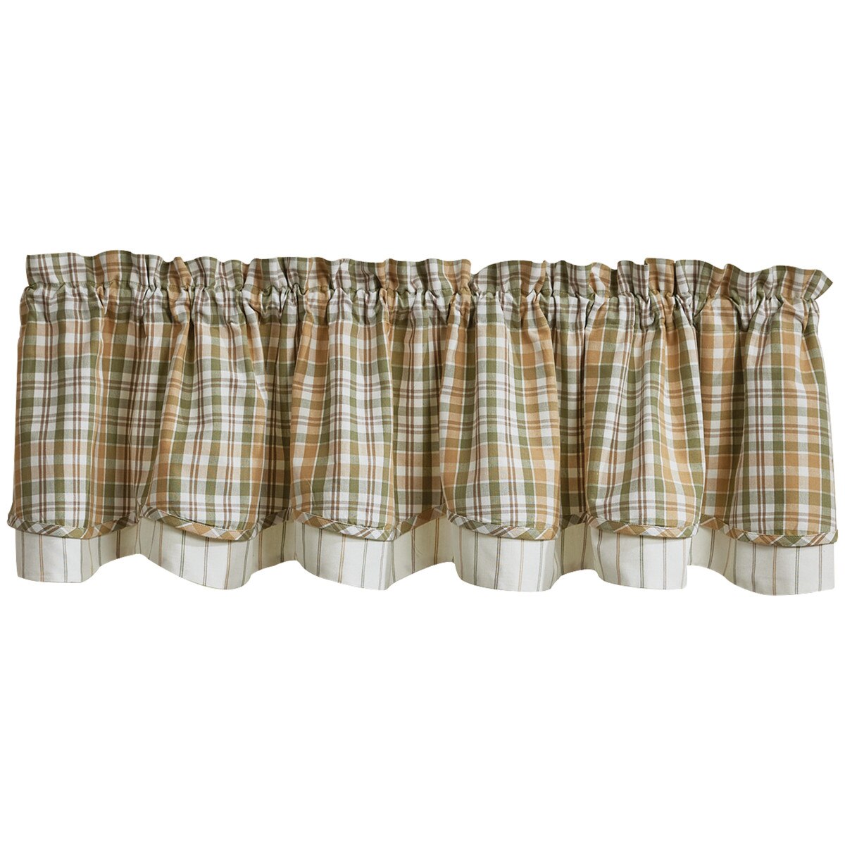 Farmstead Lined and Layered Valance