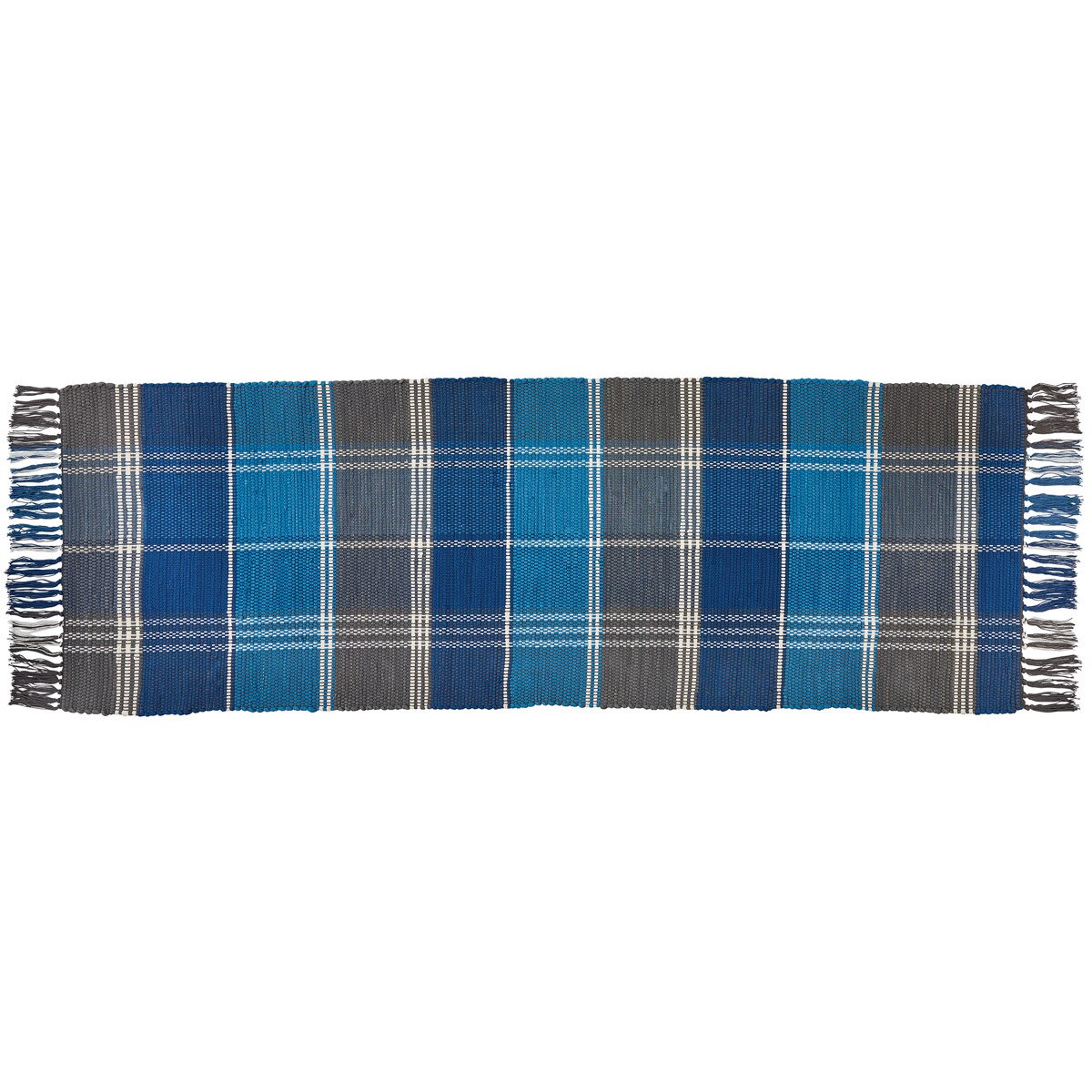 Chindi Woven Rug Runner: Rainy Lake