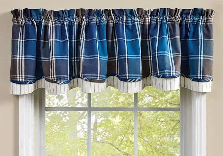 Lined & Layered Curtain Valance: Rainy Lake