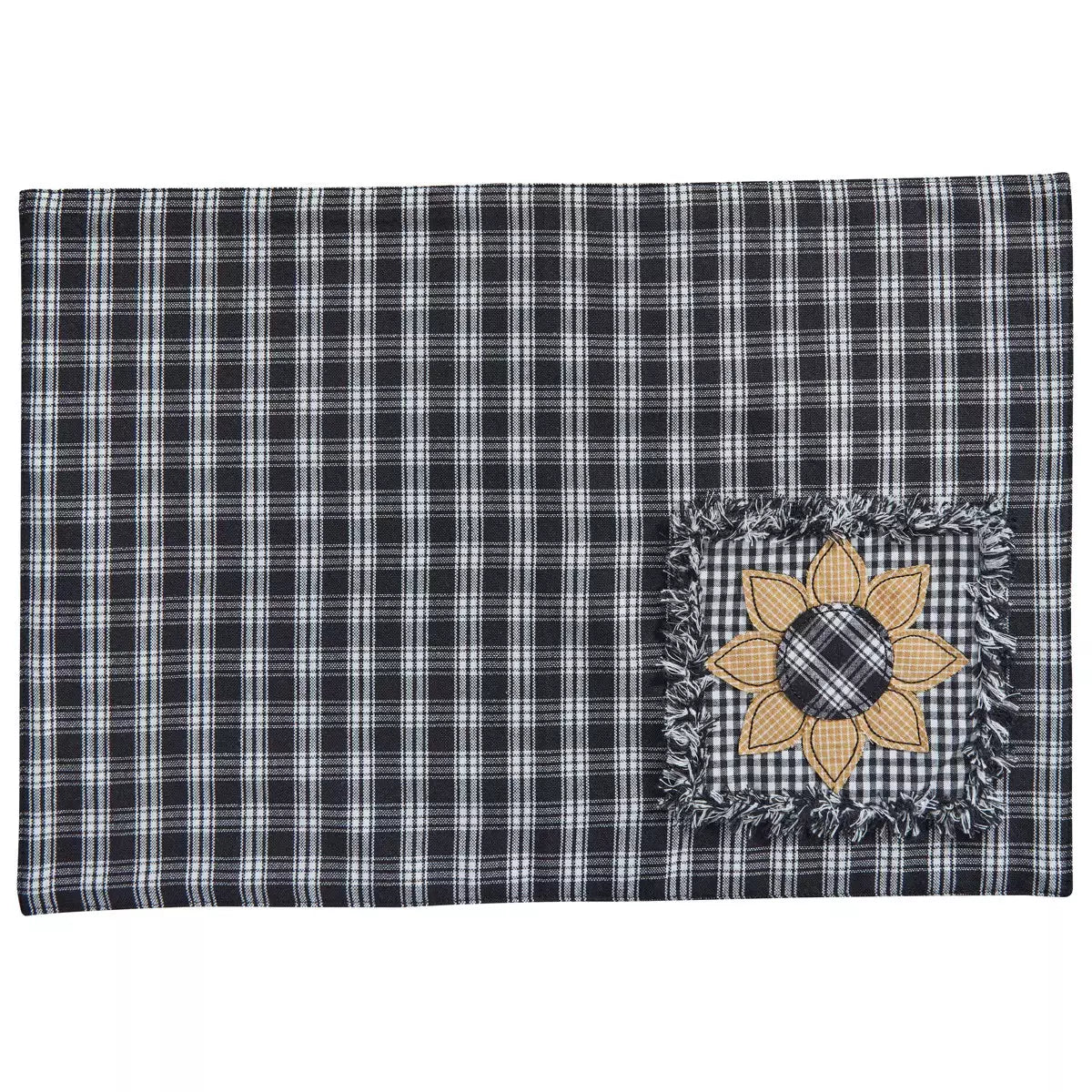 Stafford Sunflower Black and Cream Placemat