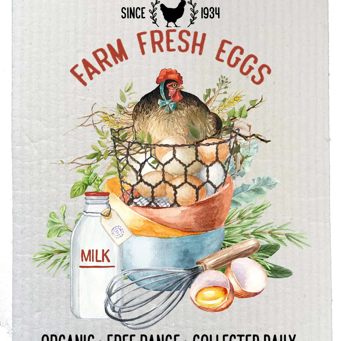 Swedish Dish Cloth: Farm Fresh Eggs Farmers Market