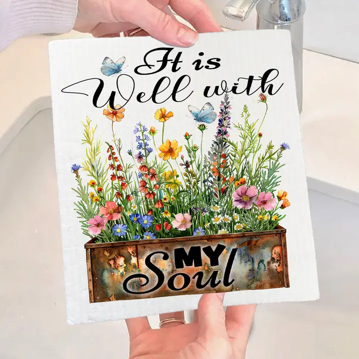 Swedish Dish Cloth: It Is Well WIth My Soul