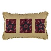 Three Star Applique Pillow with Polyester Insert