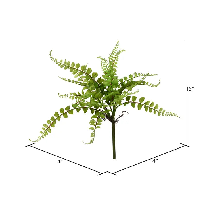 16" Green Fern Spray