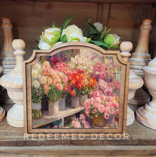 Provincial Flower Shop Framed Art
