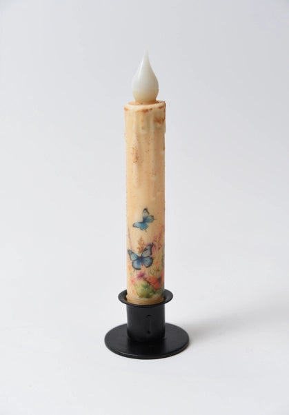 Butterfly Panorama Led Timer Taper Candle