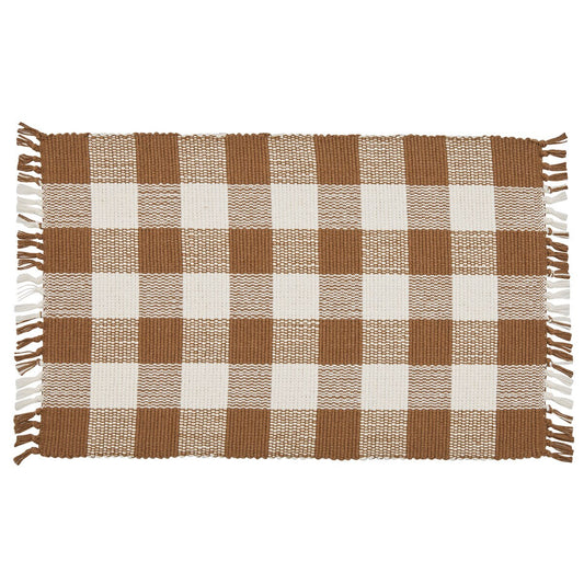 Wicklow Yarn Placemat-Brown And Cream