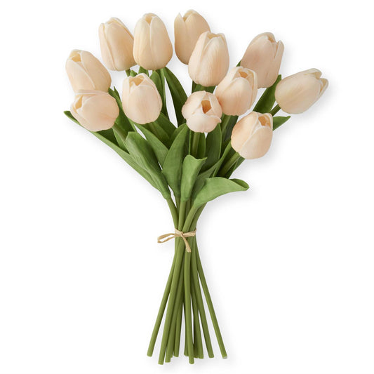 13 Inch Peach Real Touch Mini Tulip