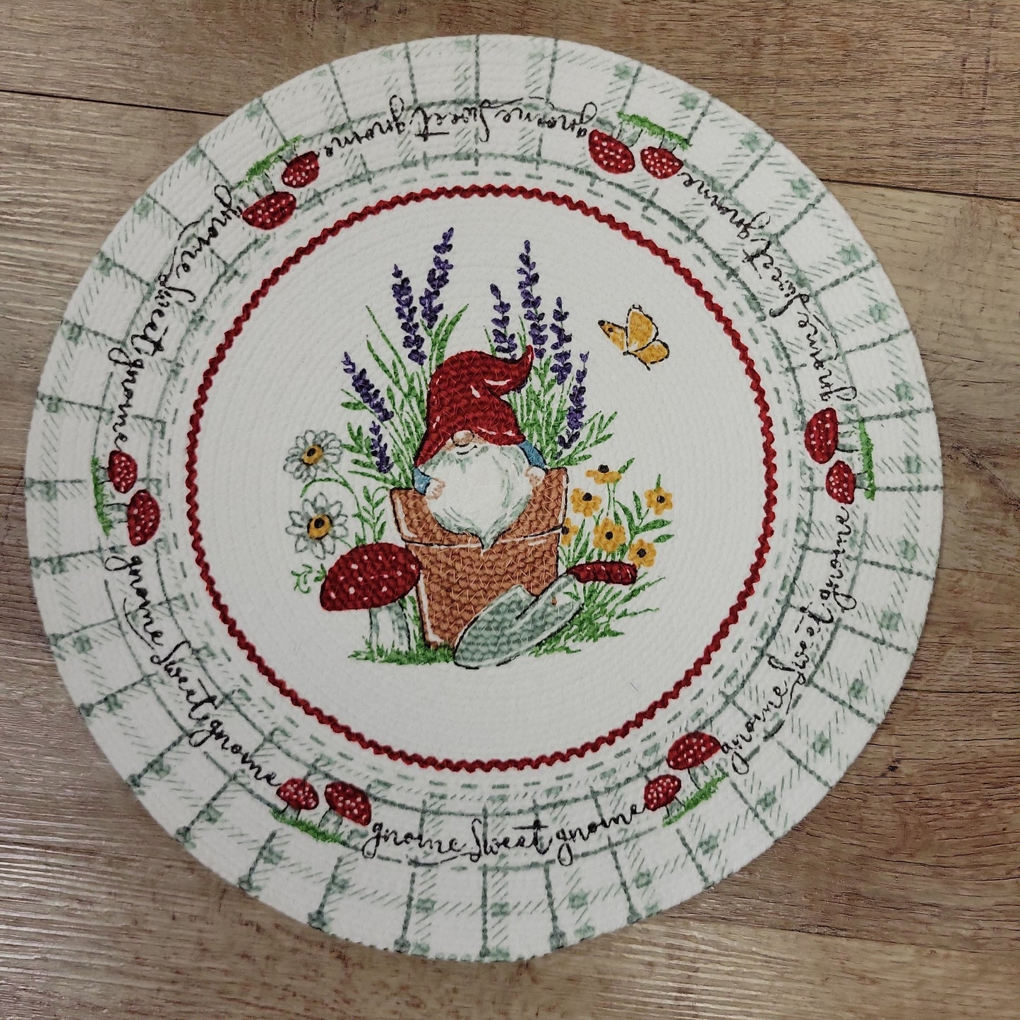 Garden Gnome Braided Placemat