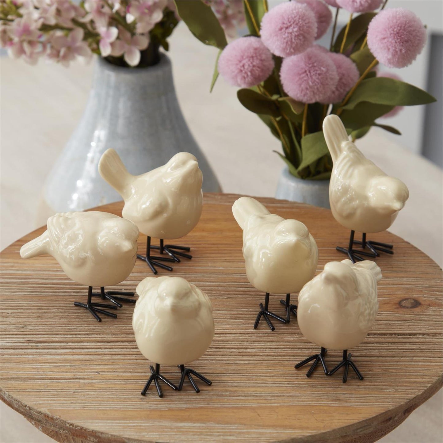 Assorted 2.5 Inch Yellow Porcelain Birds