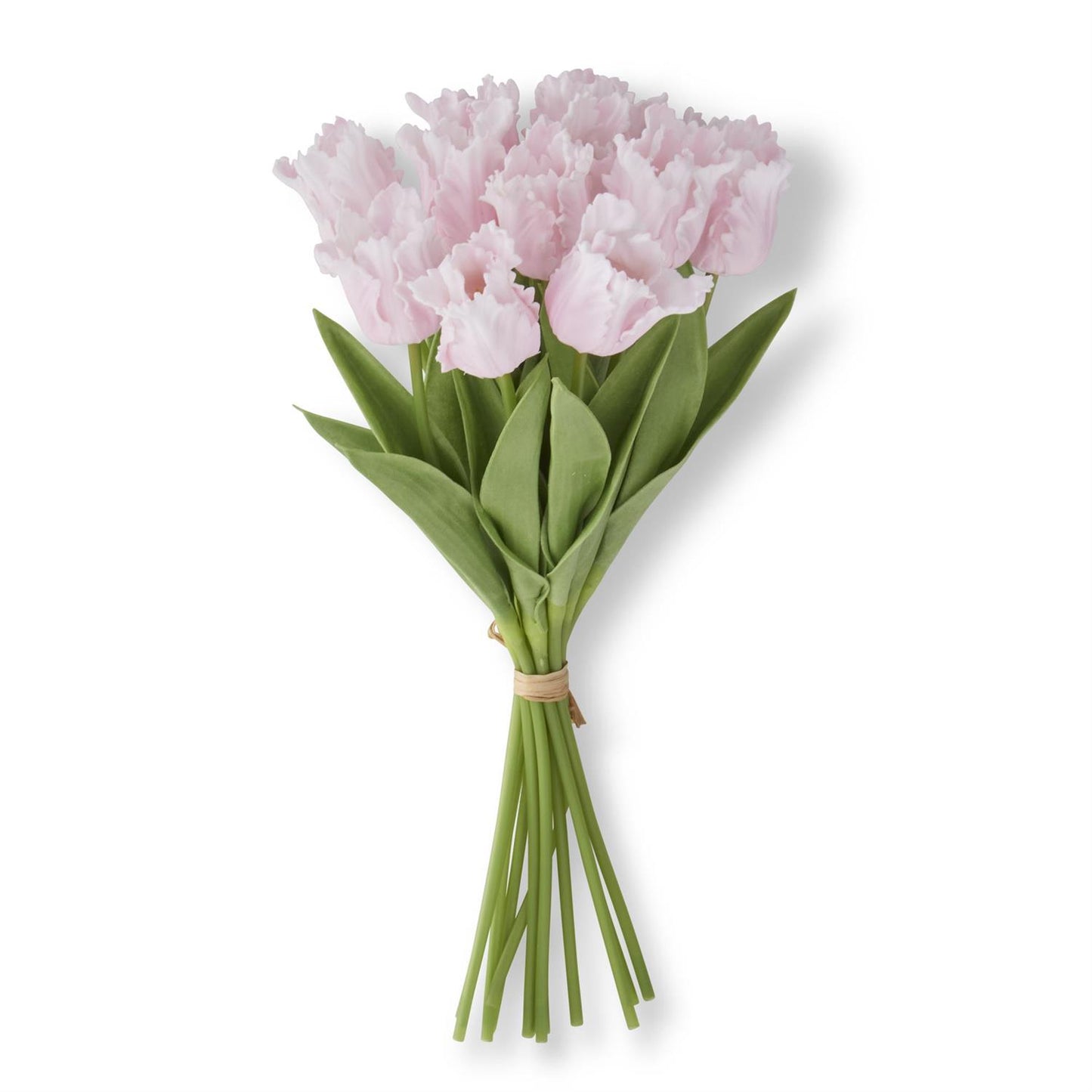 13 Inch Pink Real Touch Parrot Tulip, Single Stem