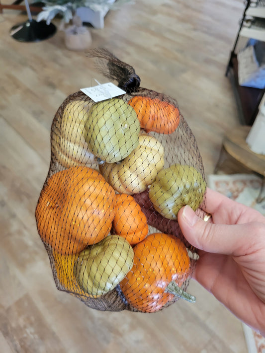 Bag of 12 Mini Multi-Color Filler Pumpkins