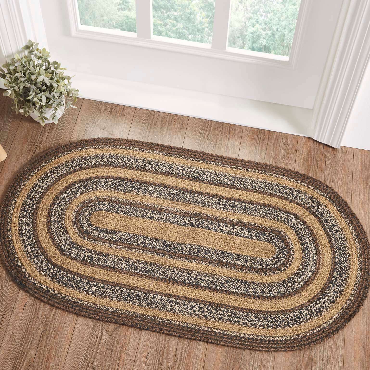 27" x 48" Rug Oval Expresso W/ Pad