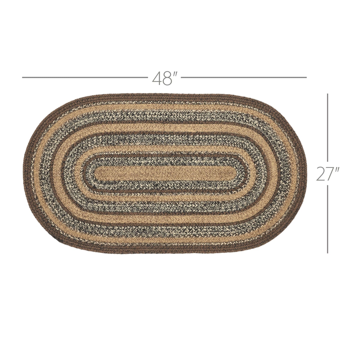 27" x 48" Rug Oval Expresso W/ Pad