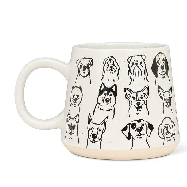 Oversized Mug with Dogs-4"H