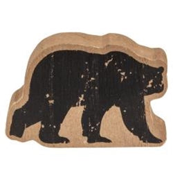 block cutout of a black bear