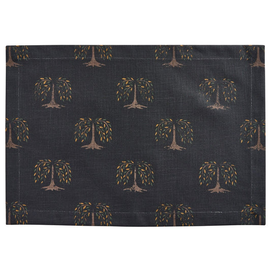 Willow Trees Print Cotton Hemmed Placemat